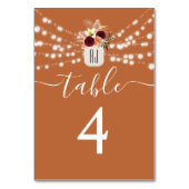 Terracotta Floral Wedding Kaart (Voorkant)