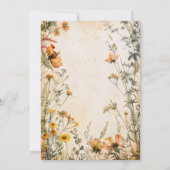 Terracotta Floral Wedding Kaart (Achterkant)