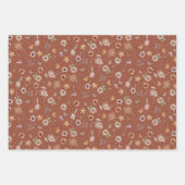 Terracotta Floral Wrapping Paper (Voorkant 2)