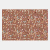 Terracotta Floral Wrapping Paper (Voorkant)