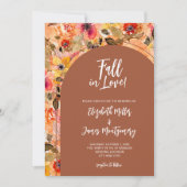 Terracotta Florale Tout en un mariage Invitations (Devant)