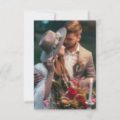 Terracotta Florals Photo Love Merci Mariage (Dos)