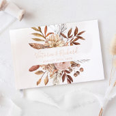 Terracotta Flowers Boho Autumn Foliage Wedding