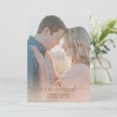 Terracotta Foliage Photo Elopement Faire-part (Debout devant)