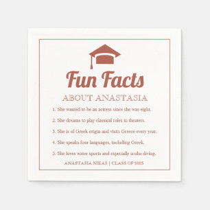 Terracotta Fun Facts klasse 2022 graduation cap Servet