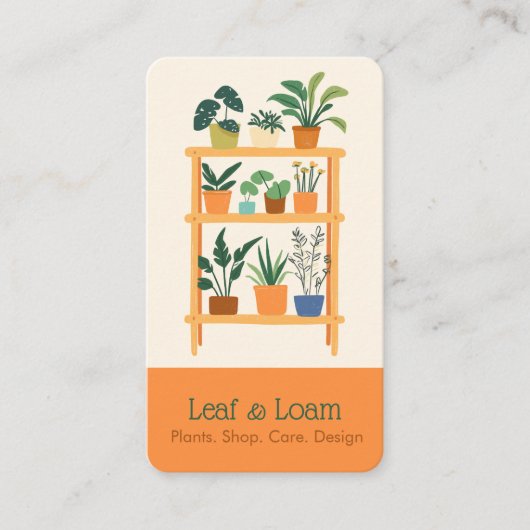 Terracotta fun slang Plant display Plank Visitekaartje (Voorkant)