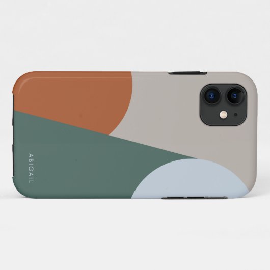 Terracotta Geometric Earthy Custom Case-Mate iPhone Case (Achterkant (horizontaal))