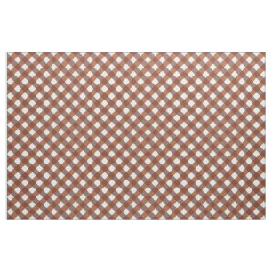 Terracotta Gingham Patterned Stof