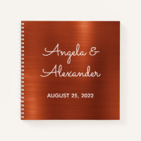 Terracotta Glans Ombre Trouwgastenboek