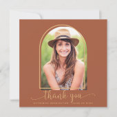 Terracotta Gold Arch Foto Afstuderen Hartelijk dan (Voorkant)