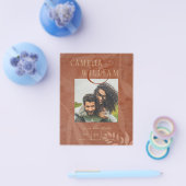 Terracotta Gold Fall Wedding FOTO Save the Date Flyer (Enkel)