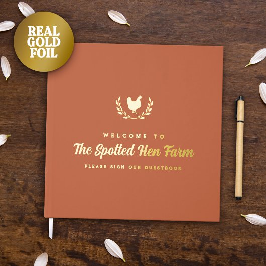 Terracotta Golden Hen Wreath Location de ferme