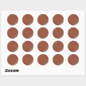 Terracotta Goud Bloemen Ronde retour adreslabel Sticker (Vel)