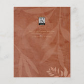 Terracotta Goud Bruiloft Herfst Bladeren Modern Flyer (Achterkant)