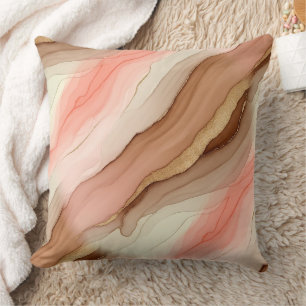 Terracotta Goudader Marmer - Warme Luxe (2) Kussen