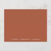 Terracotta Gouden Hart Script Zakelijk Bedankt Briefkaart (Achterkant)