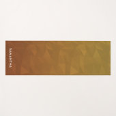 Terracotta Gradient Geometric Pattern Monogram Yogamat (Voorkant (horizontaal))