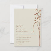 Terracotta & Grass sauvage Terre Tone Wedding RSVP (Devant)