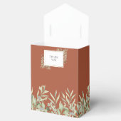 Terracotta Greenery Foliage Monogram Wedding Bedankdoosjes (Geopend)