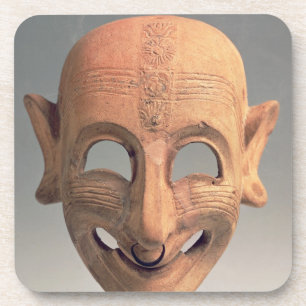 Terracotta grinning mask uit San Sperate, 6de-5de Onderzetter