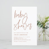 Terracotta handgeschreven het Baby shower van het (Staand voorkant)