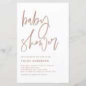 Terracotta handgeschreven het Baby shower van het (Voorkant)