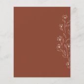 Terracotta Handwrite Indie Botanic we budgetteren Flyer (Achterkant)