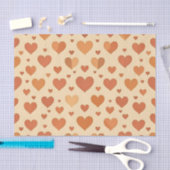 Terracotta Heart Scatter Pattern Tissuepapier (Craft)