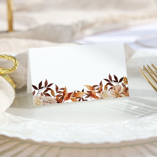 Terracotta Herfst Copper Waterverf Leaves