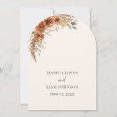 Terracotta herfst trouwzitplaats tafelnummer (Achterkant)