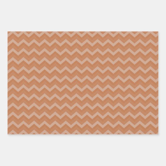 Terracotta Herringbone Pattern Inpakpapier Vel (Voorkant 2)