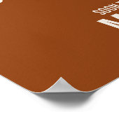 Terracotta Hoeveel Kusjes Bruidsdouche Spel Poster (Hoek)