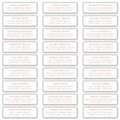 terracotta | Individuele gast Adresetiketten Sticker (Voorkant)