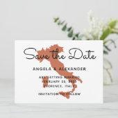 Terracotta Italy Destination Wedding Save The Date (Staand voorkant)