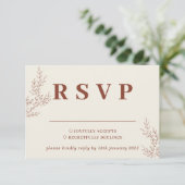 Terracotta Ivory Beige Ivy Floral Mariage Réponse (Debout devant)