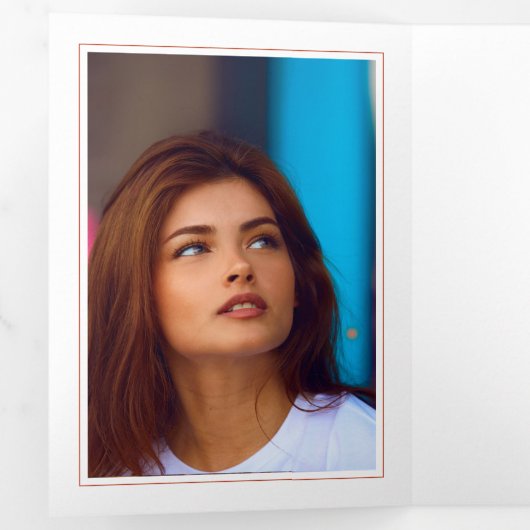 Terracotta Klasse van 2025 afstuderen foto Drieluik Aankondiging (Binnenzijde eerst)