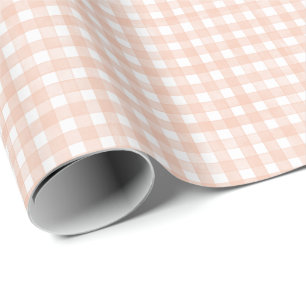 Terracotta Klassieke Gingham Cadeaupapier