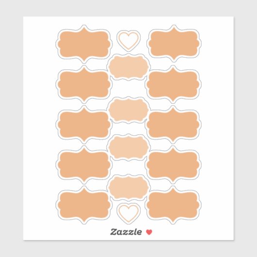 Terracotta kleur Creëer uw eigen vinyl labels (Vel)