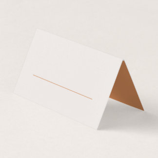 Terracotta Leaves Modern Wedding Place Card Kaart