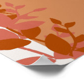 Terracotta Leaves Modern Wedding Welcome Sign Poster (Hoek)