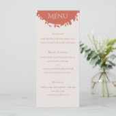 Terracotta Leaves Wedding Menu (Staand voorkant)