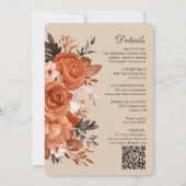 Terracotta légère et Faire-part de mariage orange (Dos)