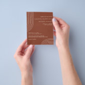 Terracotta Line Art Geometric Boho Budget Flyer (Hand)