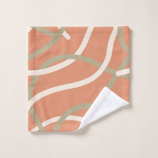 Terracotta Linework Pattern | Cream & Olive