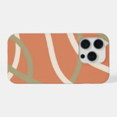 Terracotta Linework Pattern | Cream & Olive (Verso Horizontal)