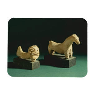 Terracotta lion and horse, Mohenjodaro 2300-1750 B Magneet