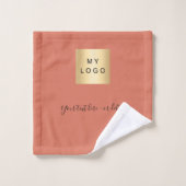 Terracotta logo tekstbedrijf bad handdoek (Wasdoekje)