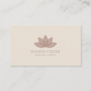 Terracotta Lotus Flower Custom Name Yoga Visitekaartje