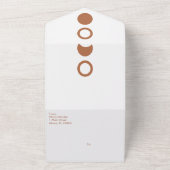 Terracotta Maanfasen Vormen Trouwfeest All In One Uitnodiging (Buitenkant)