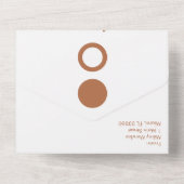 Terracotta Maanfasen Vormen Trouwfeest All In One Uitnodiging (Achterkant)